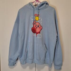 Kirby Main Character with Star Rod Blue Sweatshirt XL